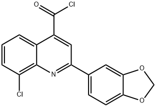 2-(1,3-benzodioxol-5-yl)-8-chloroquinoline-4-carbonyl chloride 구조식 이미지