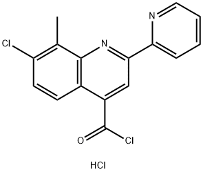 7-chloro-8-methyl-2-pyridin-2-ylquinoline-4-carbonyl chloride hydrochloride Structure