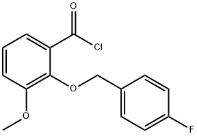 2-[(4-fluorobenzyl)oxy]-3-methoxybenzoyl chloride 구조식 이미지