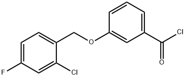 3-[(2-chloro-4-fluorobenzyl)oxy]benzoyl chloride Structure