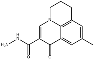 9-methyl-1-oxo-6,7-dihydro-1H,5H-pyrido[3,2,1-ij]quinoline-2-carbohydrazide 구조식 이미지