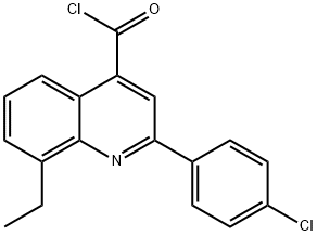 2-(4-chlorophenyl)-8-ethylquinoline-4-carbonyl chloride 구조식 이미지