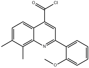 2-(2-methoxyphenyl)-7,8-dimethylquinoline-4-carbonyl chloride Structure