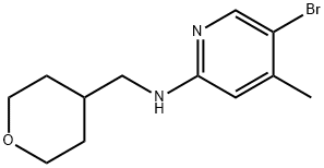 5-Bromo-4-methyl-N-(tetrahydro-2H-pyran-4-ylmethyl)-2-pyridinamine Structure