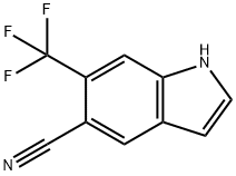 6-(Trifluoromethyl)-1H-indole-5-carbonitrile 구조식 이미지