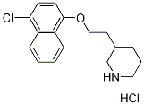 3-{2-[(4-Chloro-1-naphthyl)oxy]ethyl}piperidinehydrochloride Structure