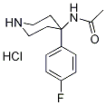 N-[4-(4-Fluoro-phenyl)-piperidin-4-yl]-acetamidehydrochloride Structure