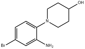 1-(2-Amino-4-bromophenyl)-4-piperidinol Structure
