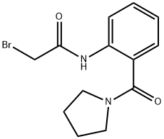 2-Bromo-N-[2-(1-pyrrolidinylcarbonyl)phenyl]-acetamide 구조식 이미지
