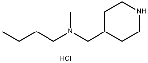 N-Methyl-N-(4-piperidinylmethyl)-1-butanaminedihydrochloride 구조식 이미지