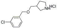 3-{[(3-Chlorobenzyl)oxy]methyl}pyrrolidinehydrochloride 구조식 이미지