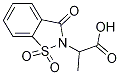 2-(1,1,3-Trioxo-1,3-dihydro-1lambda*6*-benzo[d]-isothiazol-2-yl)-propionic acid Structure