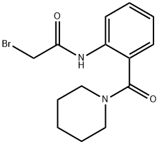 2-Bromo-N-[2-(1-piperidinylcarbonyl)phenyl]-acetamide Structure