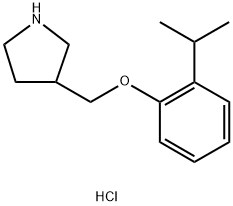3-[(2-Isopropylphenoxy)methyl]pyrrolidinehydrochloride Structure
