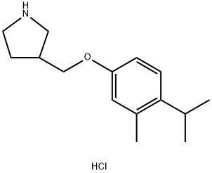 3-[(4-Isopropyl-3-methylphenoxy)methyl]-pyrrolidine hydrochloride 구조식 이미지