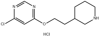 6-Chloro-4-pyrimidinyl 2-(3-piperidinyl)ethylether hydrochloride 구조식 이미지