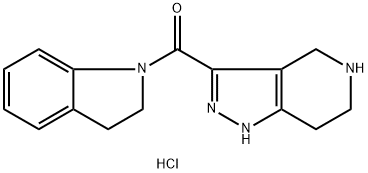 2,3-Dihydro-1H-indol-1-yl(4,5,6,7-tetrahydro-1H-pyrazolo[4,3-c]pyridin-3-yl)methanone HCl Structure