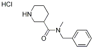 N-Benzyl-N-methyl-3-piperidinecarboxamidehydrochloride 구조식 이미지