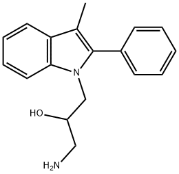 1-Amino-3-(3-methyl-2-phenyl-indol-1-yl)-propan-2-ol 구조식 이미지