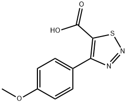 4-(4-Methoxy-phenyl)-[1,2,3]thiadiazole-5-carboxylic acid 구조식 이미지