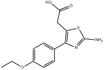 [2-Amino-4-(4-ethoxy-phenyl)-thiazol-5-yl]-acetic acid Structure
