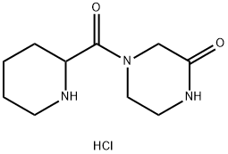 4-(2-Piperidinylcarbonyl)-2-piperazinonehydrochloride Structure