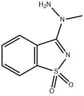 1,2-benzisothiazole, 3-(1-methylhydrazino)-, 1,1-dioxide Structure