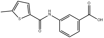 benzoic acid, 3-[[(5-methyl-2-thienyl)carbonyl]amino]- Structure