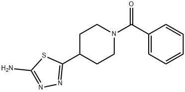 piperidine, 4-(5-amino-1,3,4-thiadiazol-2-yl)-1-benzoyl- Structure