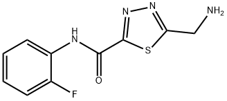 1,3,4-thiadiazole-2-carboxamide, 5-(aminomethyl)-N-(2-fluo 구조식 이미지
