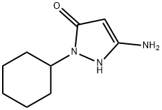 3H-pyrazol-3-one, 5-amino-2-cyclohexyl-1,2-dihydro- 구조식 이미지