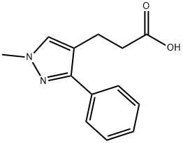 3-(1-Methyl-3-phenyl-1H-pyrazol-4-yl)-propanoic acid Structure