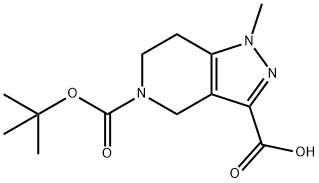 5-(tert-Butoxycarbonyl)-1-methyl-4,5,6,7-tetrahy-dro-1H-pyrazolo[4,3-c]pyridine-3-carboxylic acid 구조식 이미지