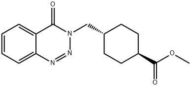 Methyl trans-4-[(4-oxo-1,2,3-benzotriazin-3(4H)-yl)methyl]cyclohexanecarboxylate Structure