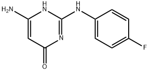 6-Amino-2-[(4-fluorophenyl)amino]pyrimidin-4(3H)-one Structure