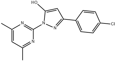 3-(4-Chlorophenyl)-1-(4,6-dimethylpyrimidin-2-yl)-1H-pyrazol-5-ol 구조식 이미지