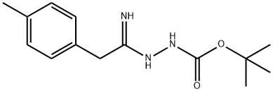 N'-[1-Amino-2-p-tolylethylidene]-hydrazinecarboxylic acid tert-butyl ester Structure