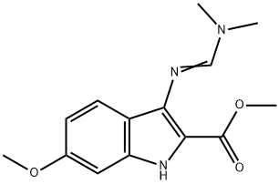 Methyl 3-{[(1E)-(dimethylamino)methylene]amino}-6-methoxy-1H-indole-2-carboxylate Structure