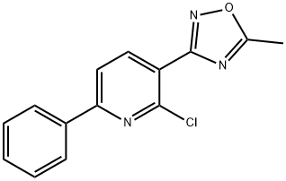2-Chloro-3-(5-methyl-1,2,4-oxadiazol-3-yl)-6-phenylpyridine 구조식 이미지