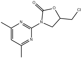 5-(Chloromethyl)-3-(4,6-dimethylpyrimidin-2-yl)-1,3-oxazolidin-2-one 구조식 이미지