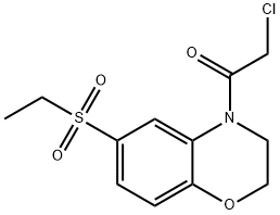 2-Chloro-1-[6-(ethylsulfonyl)-2,3-dihydro-4H-1,4-benzoxazin-4-yl]-1-ethanone Structure