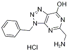 5-(Aminomethyl)-3-benzyl-3H-[1,2,3]triazolo-[4,5-d]pyrimidin-7-ol hydrochloride Structure