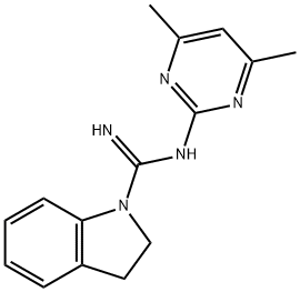 N-(4,6-Dimethylpyrimidin-2-yl)indoline-1-carboximidamide 구조식 이미지