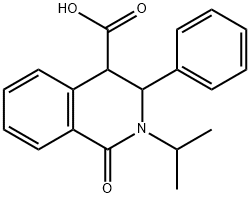 2-Isopropyl-1-oxo-3-phenyl-1,2,3,4-tetrahydroisoquinoline-4-carboxylic acid 구조식 이미지