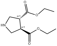 trans-Diethyl tetrahydro-1H-pyrrole-3,4-dicarboxylate 구조식 이미지