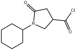 1-Cyclohexyl-5-oxopyrrolidine-3-carbonyl chloride 구조식 이미지