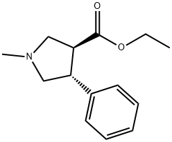 (3S,4R)-Ethyl 1-methyl-4-phenylpyrrolidine-3-carboxylate Structure