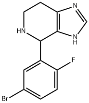 4-(5-Bromo-2-fluorophenyl)-4,5,6,7-tetrahydro-3H-imidazo[4,5-c]pyridine 구조식 이미지
