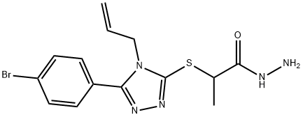 2-{[4-Allyl-5-(4-bromophenyl)-4H-1,2,4-triazol-3-yl]thio}propanohydrazide Structure