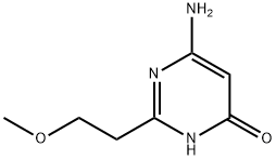6-Amino-2-(2-methoxyethyl)pyrimidin-4(3H)-one 구조식 이미지